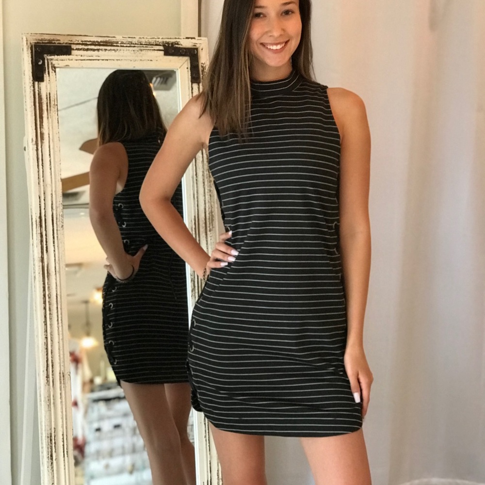 Black stripe sundress